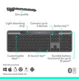 Logitech Signature Slim Solar+ wireless keyboard Graphite, imported from the UK