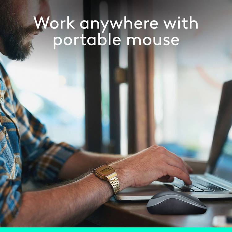 Logitech M185 compact wireless mouse - British product