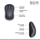Logitech M185 compact wireless mouse - British product