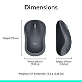 Logitech M185 compact wireless mouse - British product