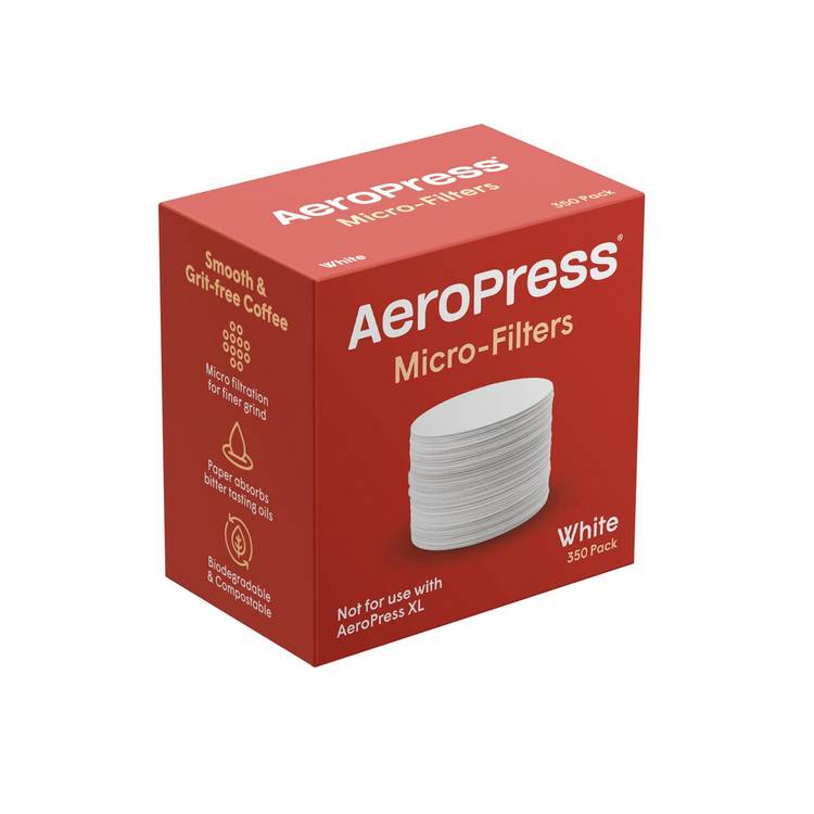 AeroPress micro filter papers 350-pack, imported from the UK