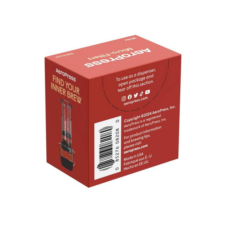 AeroPress micro filter papers 350-pack, imported from the UK