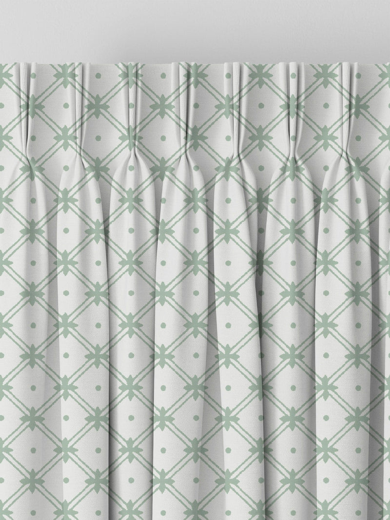 Laura Ashley Sage Wickerwork made to measure curtains - British product
