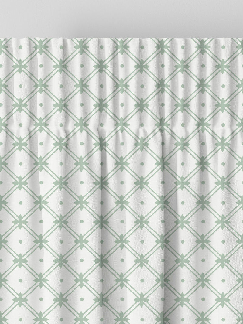 Laura Ashley Sage Wickerwork made to measure curtains - British product