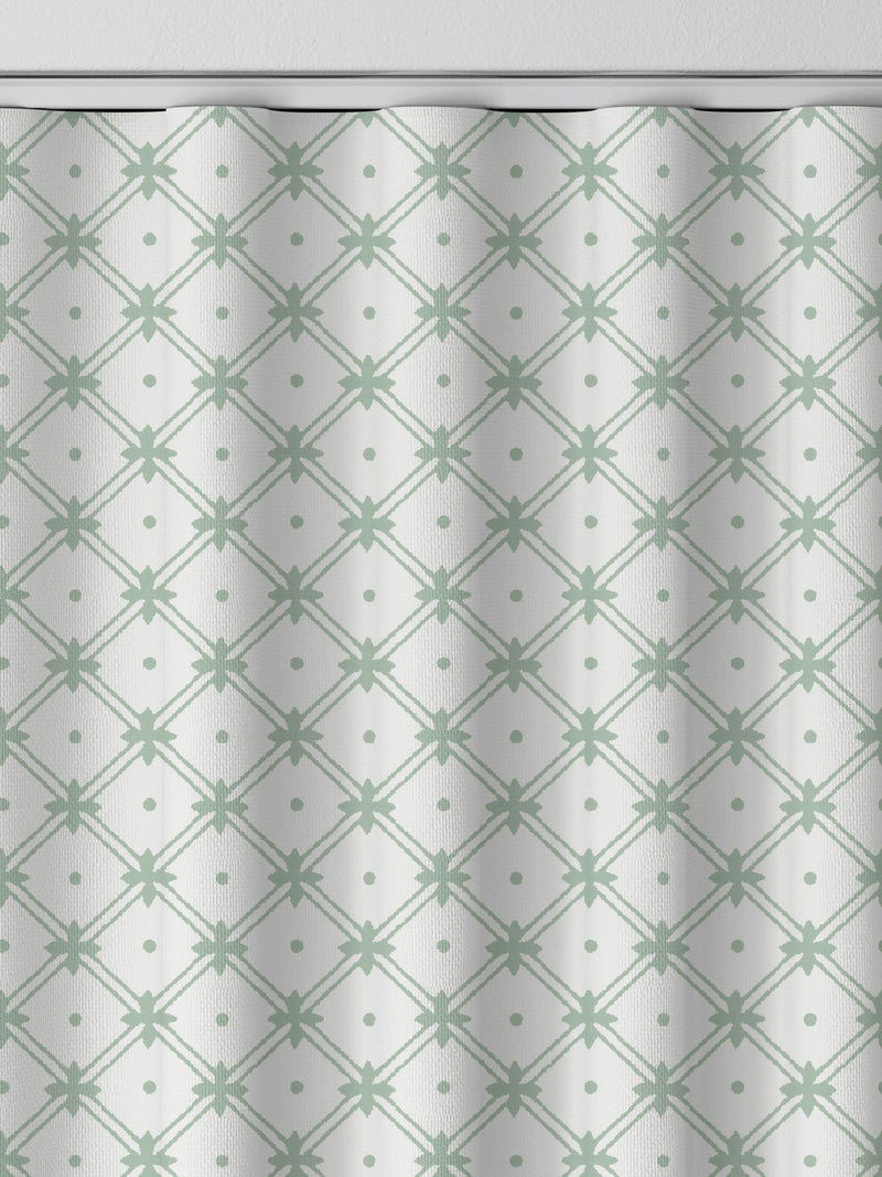 Laura Ashley Sage Wickerwork made to measure curtains - British product