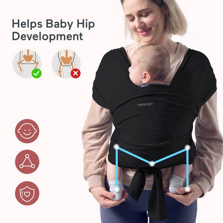 Momcozy baby carrier black soft fabric - British product