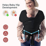 Momcozy baby carrier black soft fabric - British product
