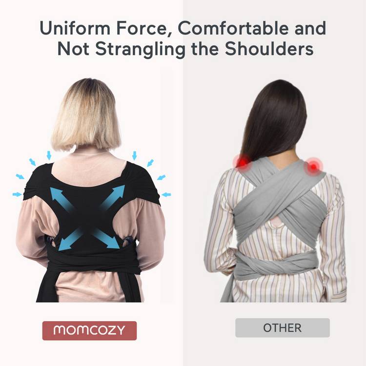 Momcozy baby carrier black soft fabric - British product