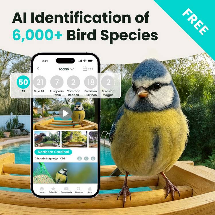 Birdfy Smart Bird Feeder Solar Powered with Camera, imported from the UK