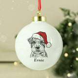 Personalised dog breed stoneware bauble 6cm (British brand)