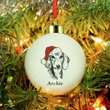 Personalised dog breed stoneware bauble 6cm (British brand)