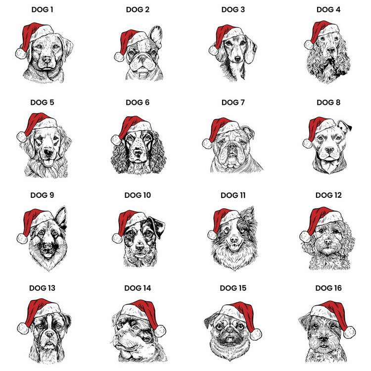 Personalised dog breed stoneware bauble 6cm (British brand)