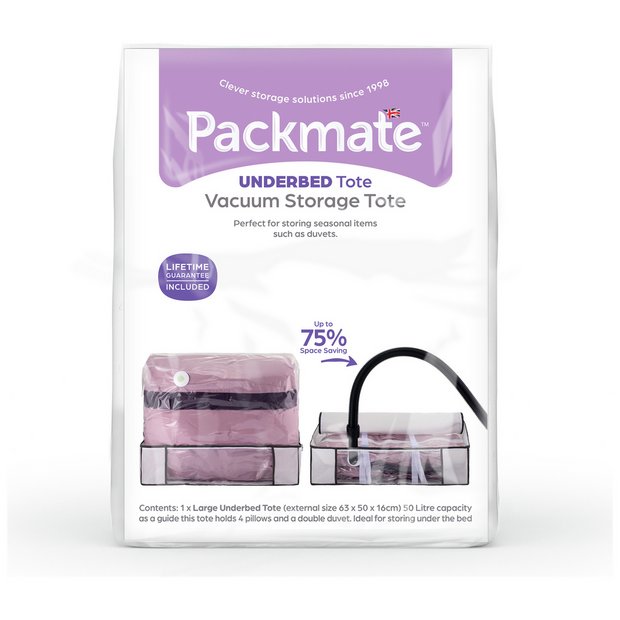 Packmate underbed vacuum storage tote large (British brand)