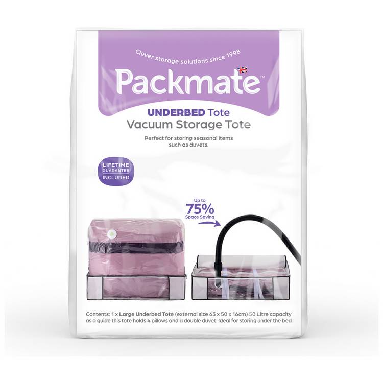 Packmate underbed vacuum storage tote large (British brand)