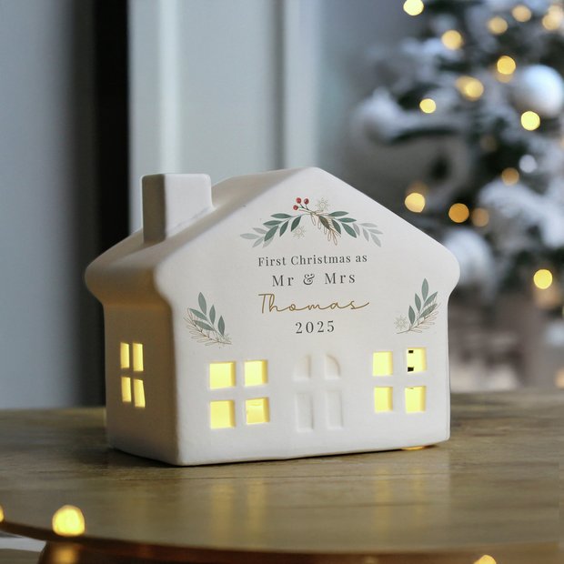 Christmas LED house white 13cm (British brand)