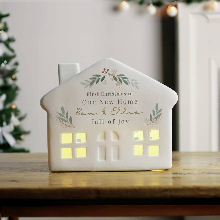 Christmas LED house white 13cm (British brand)