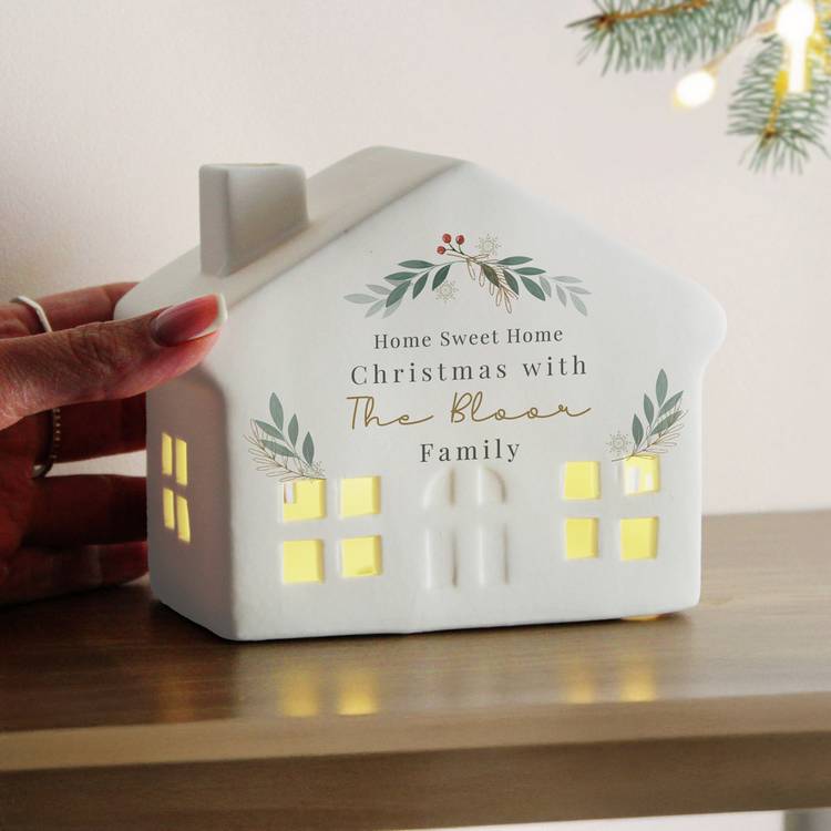 Christmas LED house white 13cm (British brand)