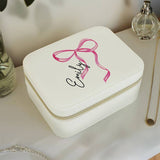 Argos Personalised Message Bow Travel Jewellery Box 18cm x 14cm x 8cm- Buy online at McGrocer