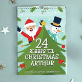 Christmas activity calendar personalised 24 sleeps A4 (British brand)
