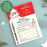 Christmas activity calendar personalised 24 sleeps A4 (British brand)