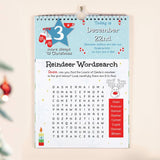 Christmas activity calendar personalised 24 sleeps A4 (British brand)