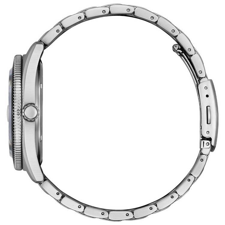 Citizen men's black dial stainless steel watch 43mm - British product
