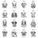 Personalised dog breed cushion with dog's name 38cm, imported from the UK