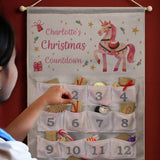 Personalised unicorn advent calendar - British product