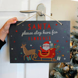 Argos Personalised Santa Stop Here Slate Sign (20 x 22cm)- Buy online at McGrocer