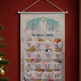 Personalised The Snowman Advent Calendar with 24 pockets, imported from the UK