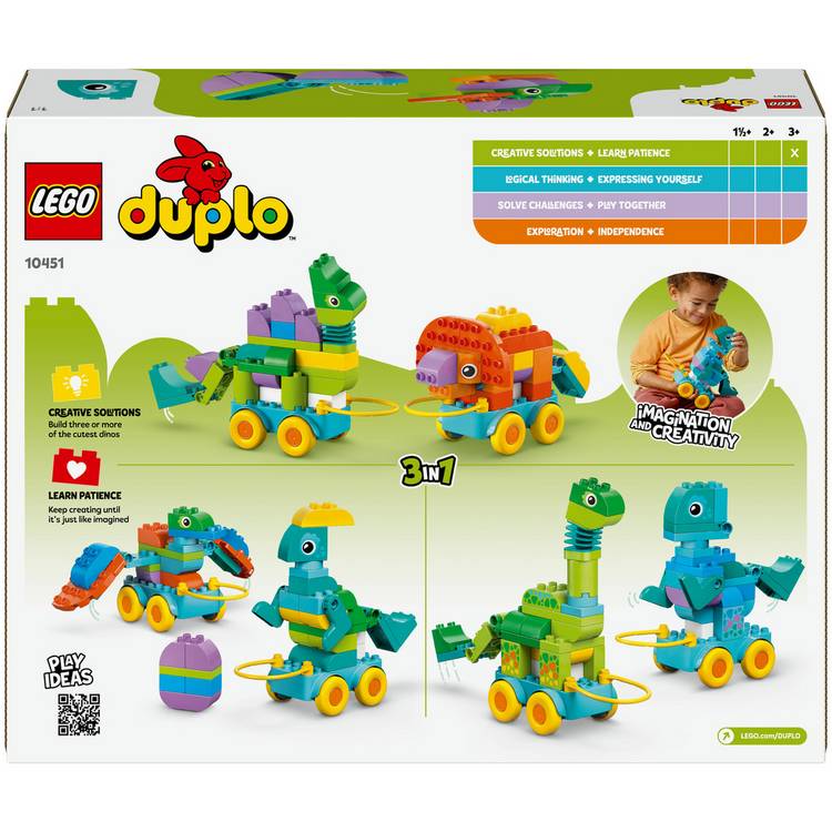 LEGO DUPLO 3in1 dinosaur toy set 108 pieces, imported from the UK