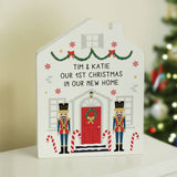 Personalised nutcracker house ornament 18.3cm (British brand)