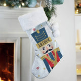 Personalised nutcracker velvet stocking with name 50cm - British product