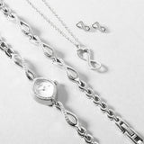 Sekonda ladies watch mother-of-pearl dial stone-set bracelet - British product
