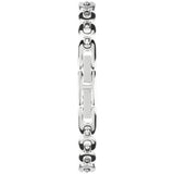 Sekonda ladies watch mother-of-pearl dial stone-set bracelet - British product
