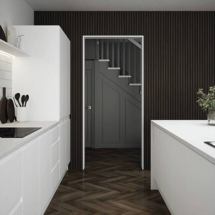 Kraus acoustic wood veneer dark oak wall panel 2.4m - British product