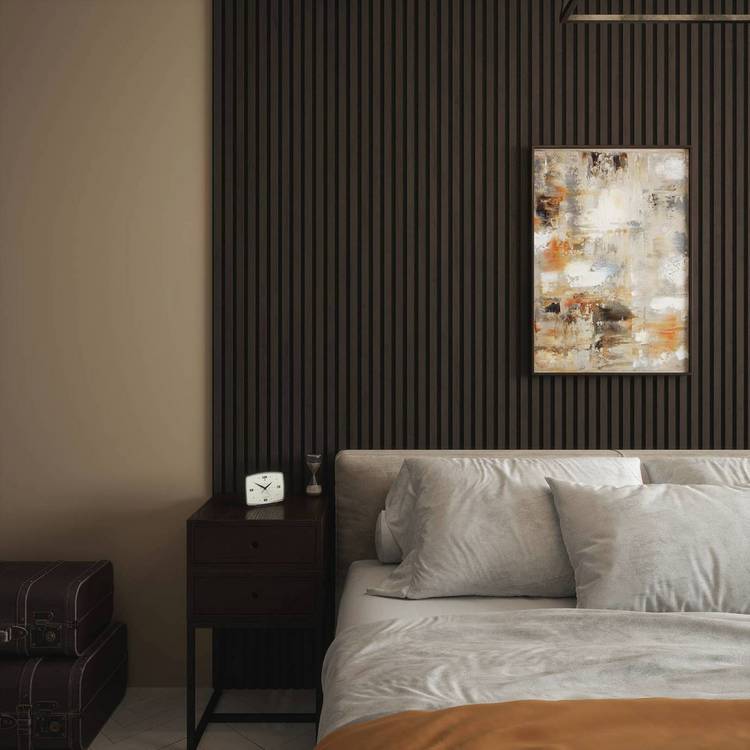 Kraus acoustic wood veneer dark oak wall panel 2.4m - British product