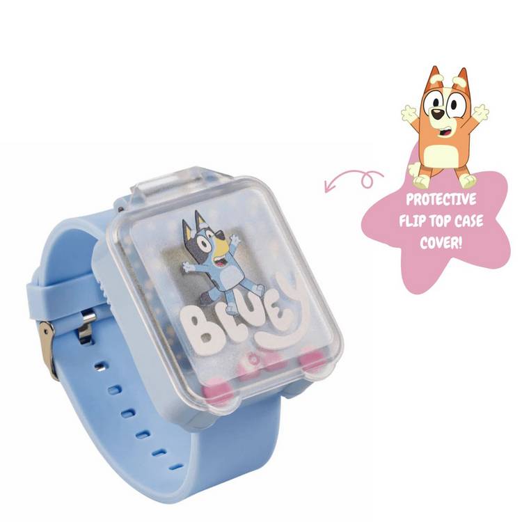 Bluey interactive blue silicone strap watch 45mm - British product