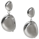 Liars & Lovers silver tone pebble drop earrings (British brand)