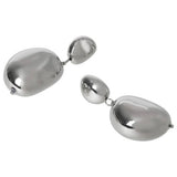 Liars & Lovers silver tone pebble drop earrings (British brand)