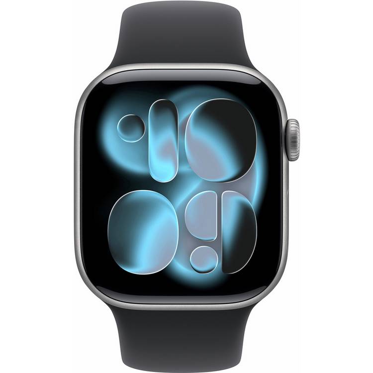 Apple Watch Series 11 GPS 42mm Black Sport Band (British brand)