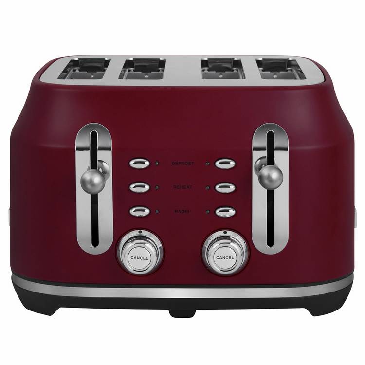 Rangemaster Classic 4 slice toaster burgundy kitchen appliance - British product