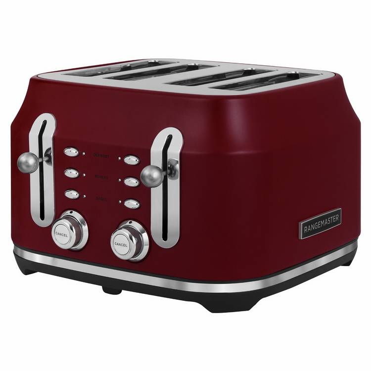 Rangemaster Classic 4 slice toaster burgundy kitchen appliance - British product