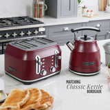 Rangemaster Classic 4 slice toaster burgundy kitchen appliance - British product