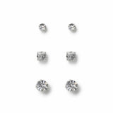 Uncommon Souls crystal stud earrings pack of 3 (British brand)