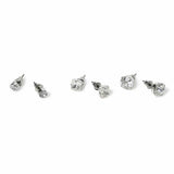 Uncommon Souls crystal stud earrings pack of 3 (British brand)