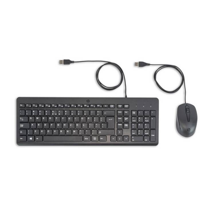 HP 150 wired keyboard and mouse set, imported from the UK