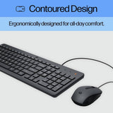 HP 150 wired keyboard and mouse set, imported from the UK
