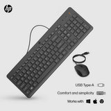 HP 150 wired keyboard and mouse set, imported from the UK