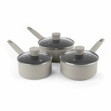 Argos Russell Hobbs 3 Piece PFAS-Free Aluminium Saucepan Set - Grey- Buy online at McGrocer